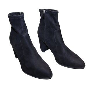 Marc Fisher Boots Size 7 Black Faux Suede Side Zip